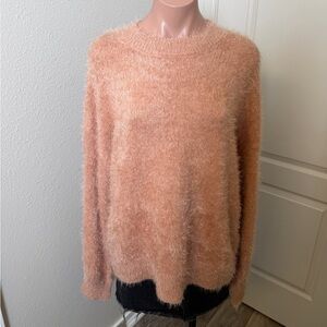 Volcom Fuzzy Peach Sweater Sz XL